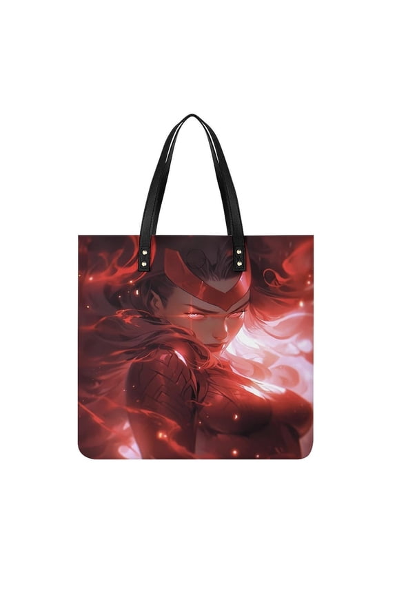 Scarlet-Witch Handbag, Casual PU Leather Tote Bag, Shoulder Handbags with Top Magnetic Snap Closure For Girl Ladies Women Travel Shopping