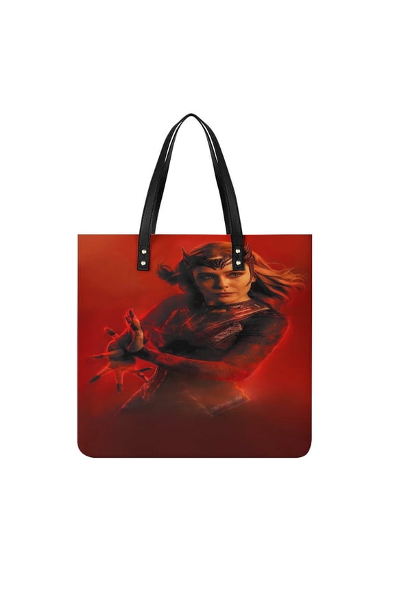 Scarlet-Witch Handbag, Casual PU Leather Tote Bag, Shoulder Handbags with Top Magnetic Snap Closure For Girl Ladies Women Travel Shopping