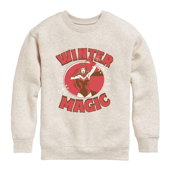 Scarlet Witch - Winter Magic Graphic Long Sleeve Fleece Sweatshirt