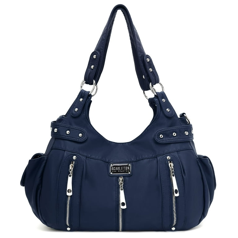 Navy blue satchel online handbag