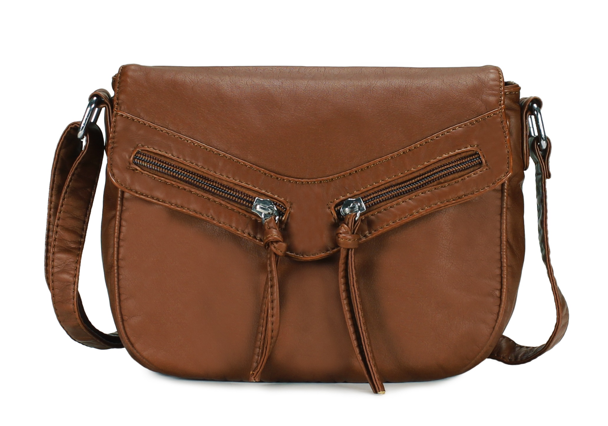 Scarleton Trendy Duo Zip Flap Crossbody Bag H1990
