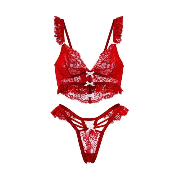 Scarlett Temptation Lingerie Set (RED, 3XL)