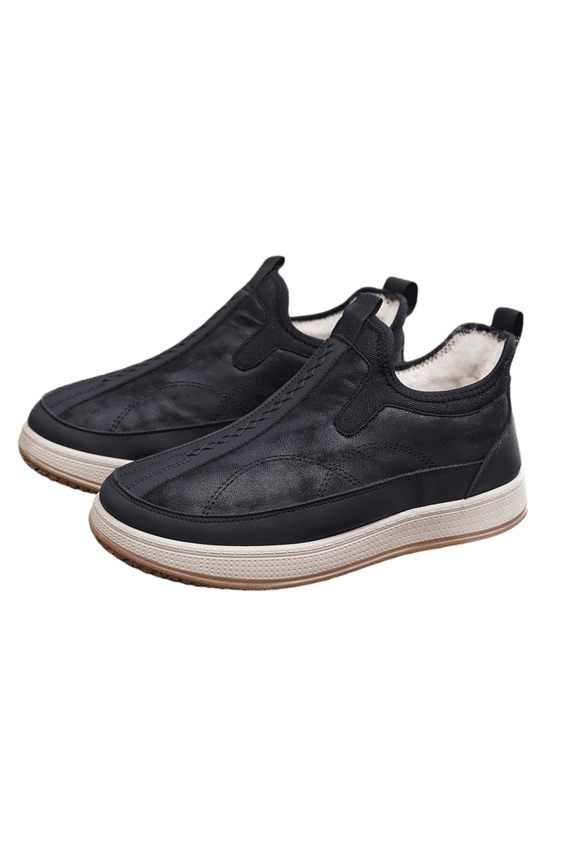 Men’s Waterproof Insulated Snow Boots, Warm Fur Lined Slip-On Winter Shoes, Anti-Slip Durable Sole Outdoor Walking Boots, Snowproof Cold Weather Footwear, Fashion Casual Ankle Boots, Pe