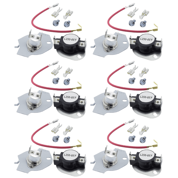 Scaroo 279816 Dryer Thermal Cut-off Kit Compatible with Whirlpool 6-Pack