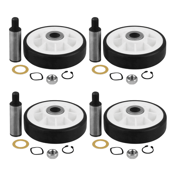 Scaroo 303373K Dryer Drum Roller Support Wheel Kit Fit for Whirlpool 4-PACK