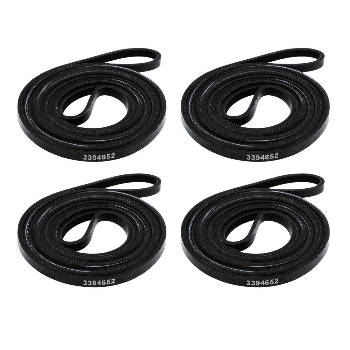 Scaroo 3394652 Dryer Drum Belt Compatible with Whirlpool 4319392 4-PACK