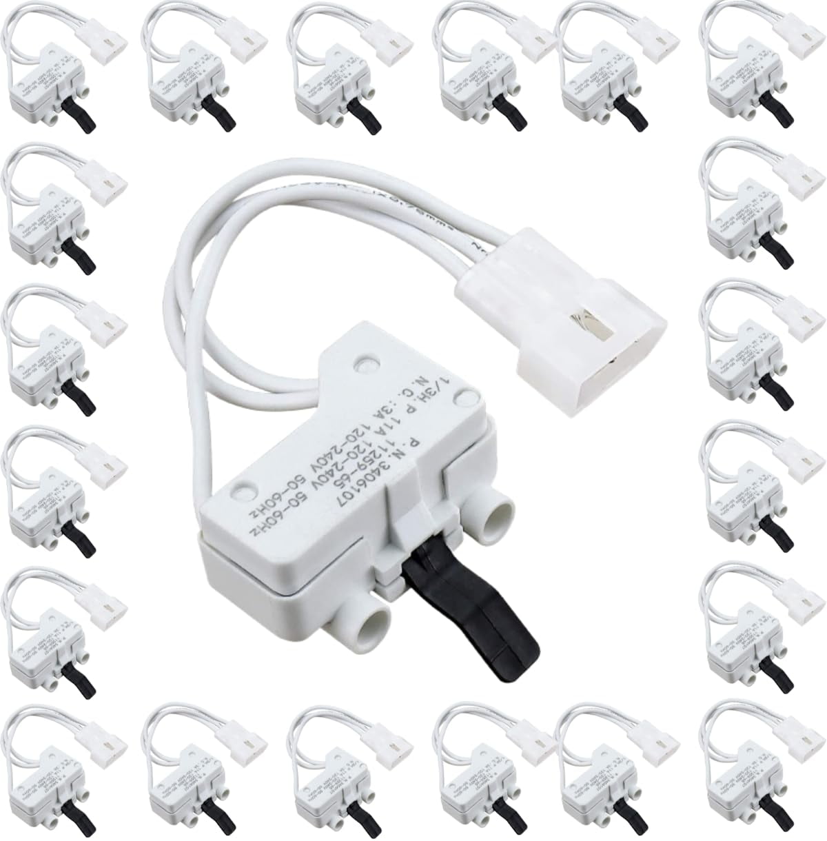 Scaroo 3406107 Dryer Door Switch Compatible with Whirlpool 3405100 40-Pack