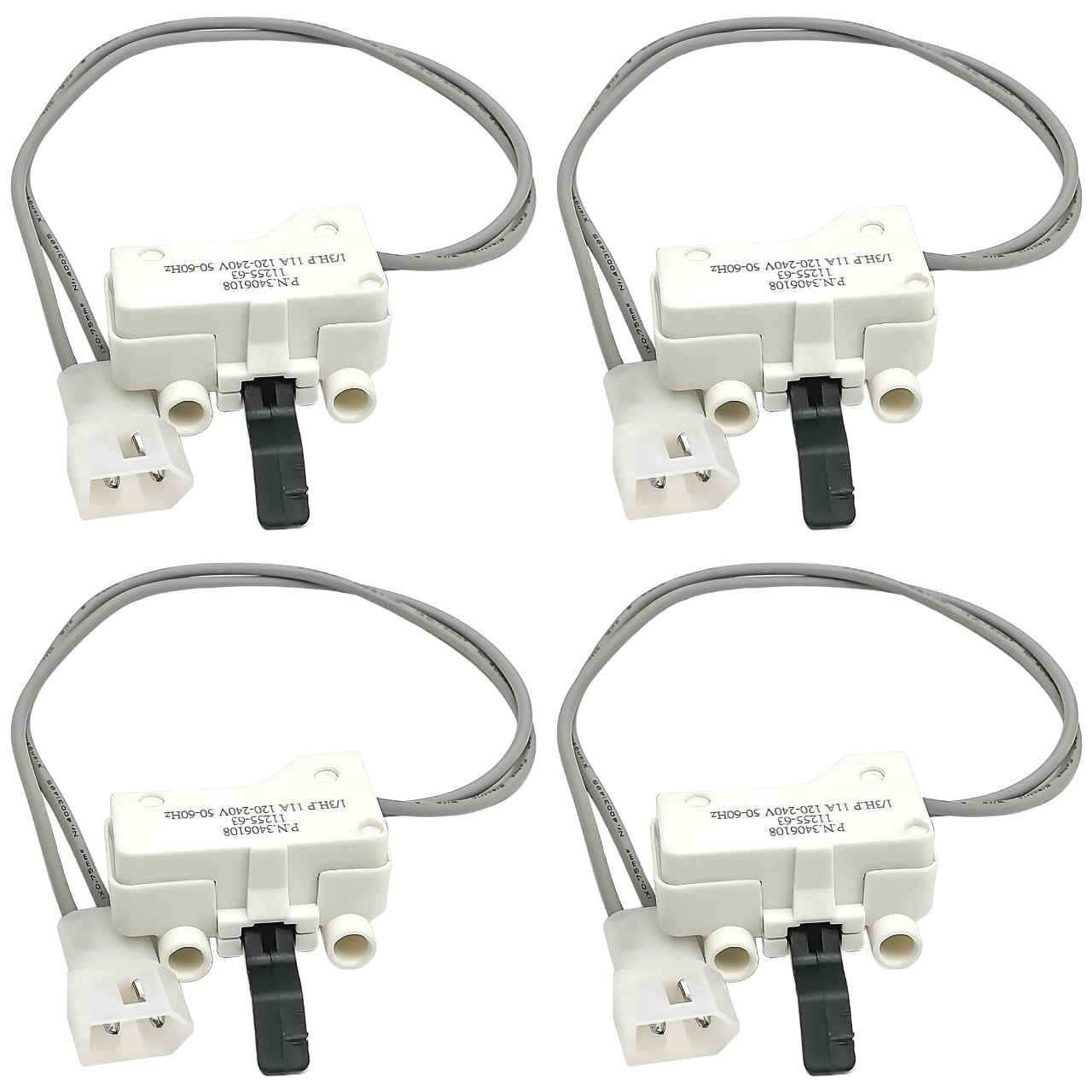 Scaroo 3406108 Dryer Door Switch Compatible Whirlpool AP2947161 WP3406108 4-Pack