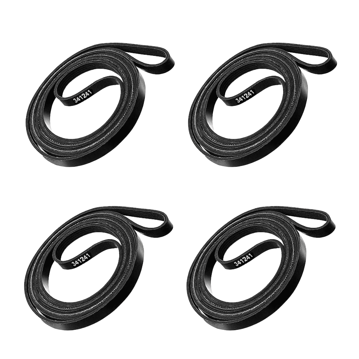 Scaroo 341241 Dryer Drum Belt Compatible Whirlpool Replaces 345473  4-Pack