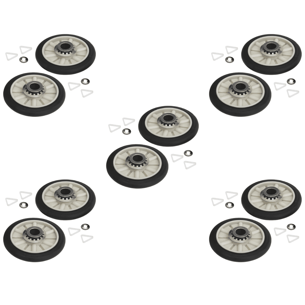 Scaroo 349241T Dryer Drum Roller Kit Compatible with GE 3389901 5-PACK