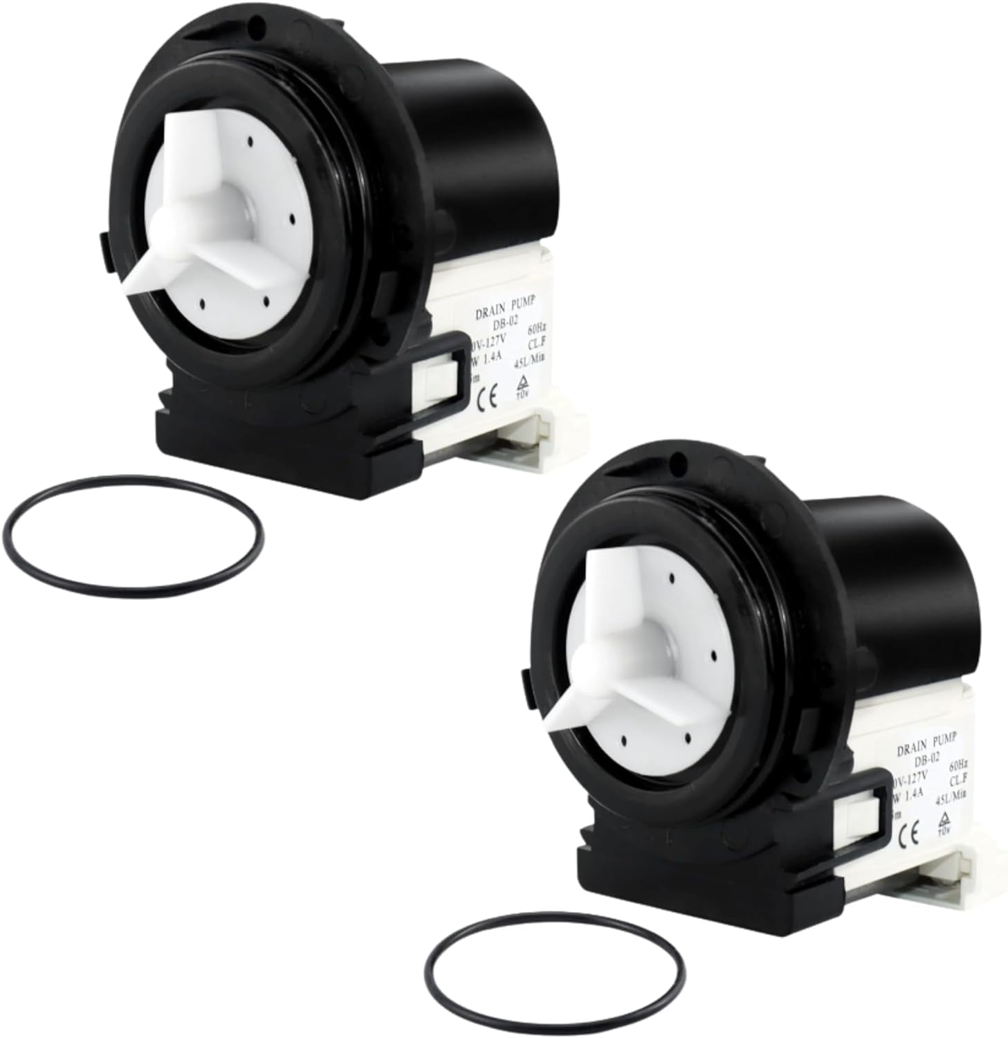 Scaroo 4681EA2001T Washer Drain Pump Motor Compatible for LG,Kenmore 2-Pack