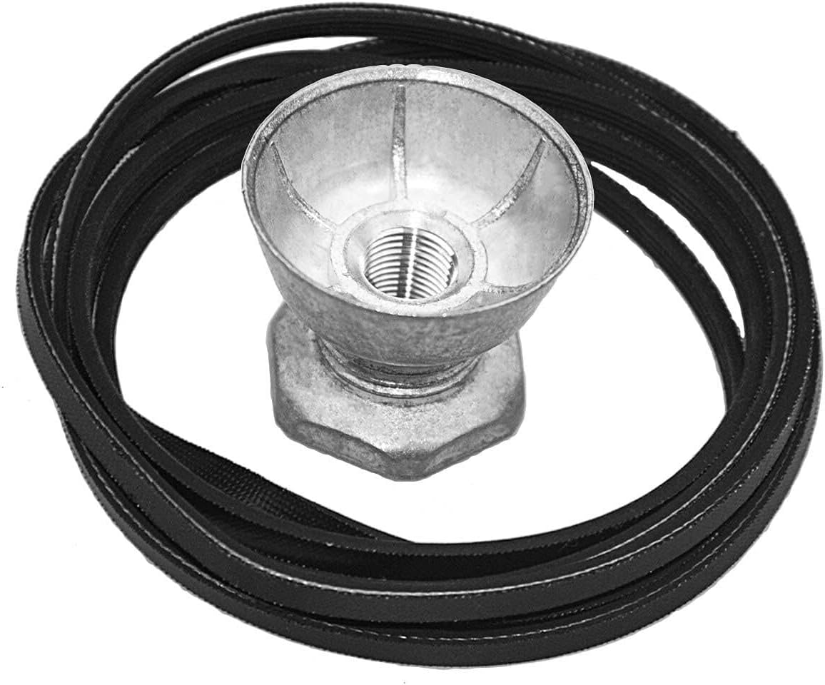 Kit Riparazione Asciugatrice: Puleggia Motore 8066184 E Cinghia Tamburo 341241 - Compatibile Con Whirlpool, Maytag, Kenmore