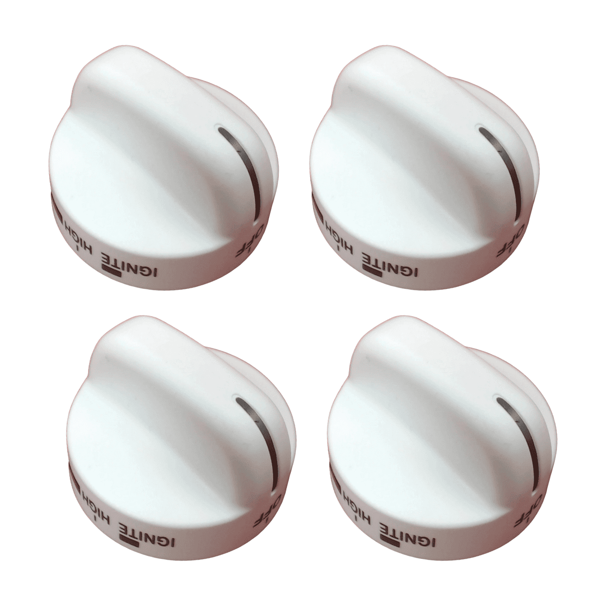 Scaroo 8273104 White Top Burner Knob Whirlpool Amana Gas Stove WP8273104  4-Pack