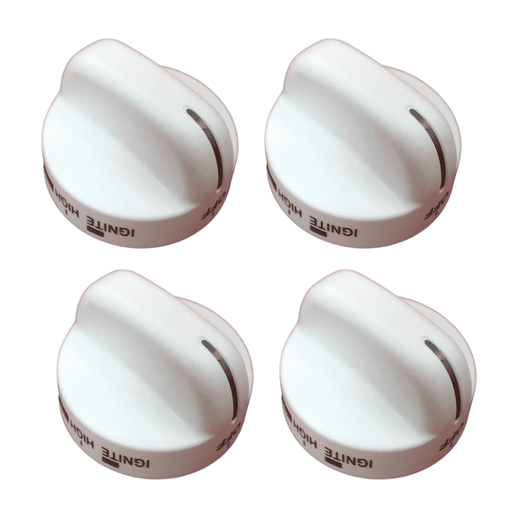 Scaroo 8273104 White Top Burner Knob Whirlpool Amana Gas Stove WP8273104 4-Pack