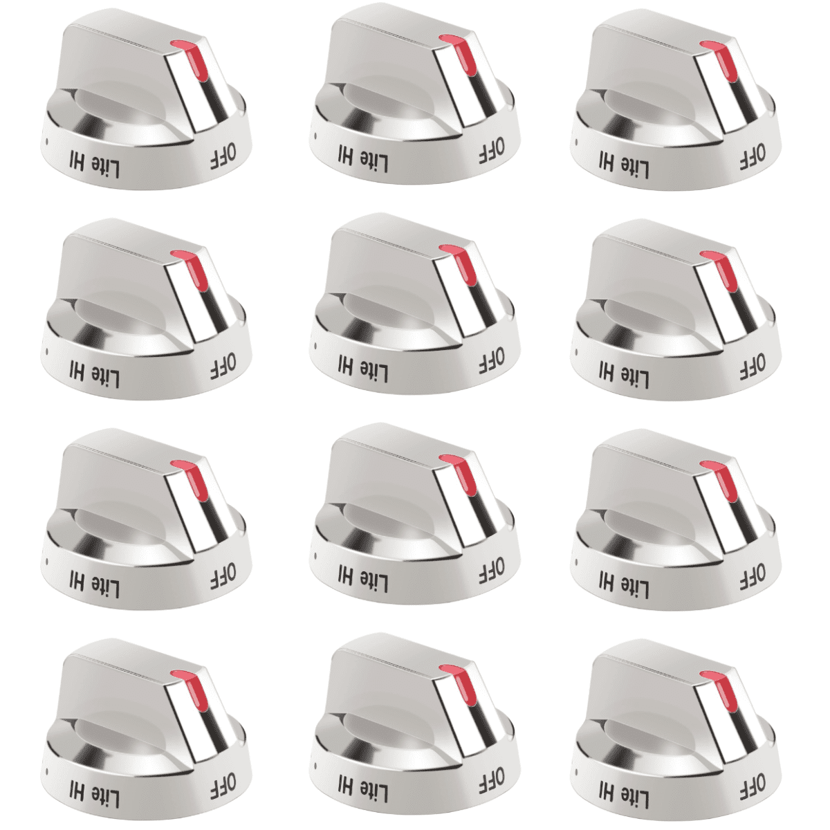 Scaroo DG64-00473A Range Burner Dial Knob Stove Knob 12-Pack