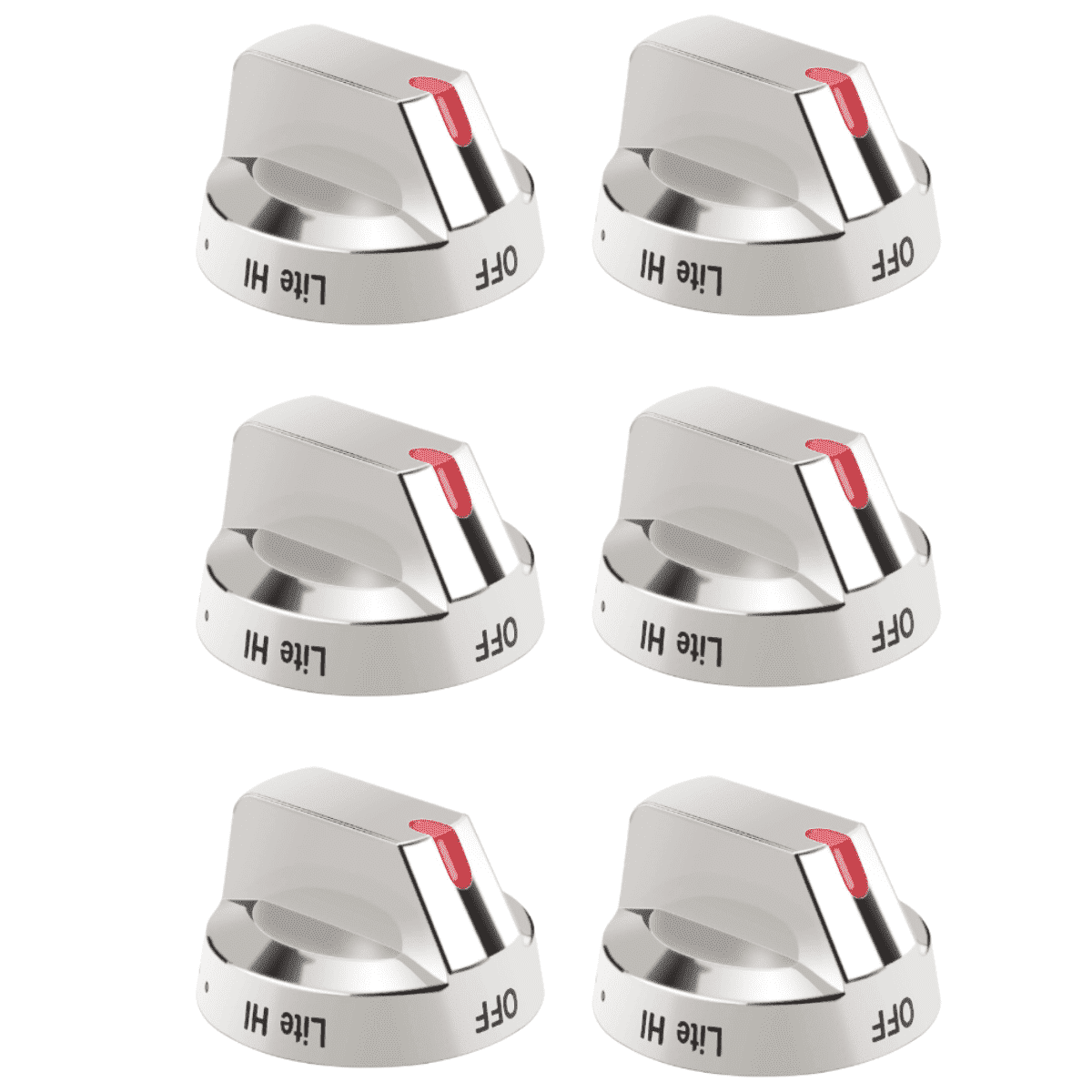 Scaroo DG64-00473A Range Burner Dial Knob Stove Knob 6-Pack