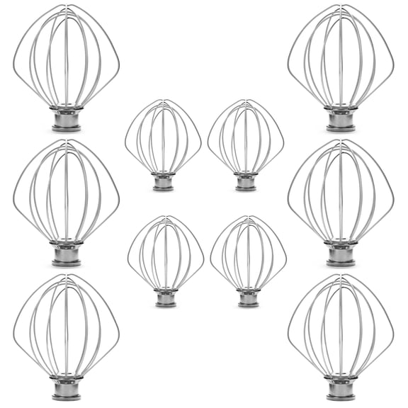 Scaroo K45WW Wire Whip Compatible With KitchenAid Replaces With 4162163 10-PACK