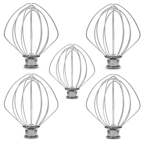 Scaroo K45WW Wire Whip Compatible With KitchenAid Replaces With 4162163 5-PACK