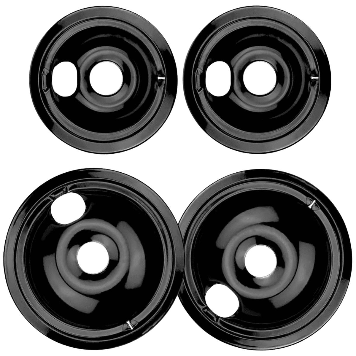 Scaroo WB31M20(2 ) & WB31M19(2) New Drip Pans for GE Hotpoint Electric Stove Burner Set Of 4