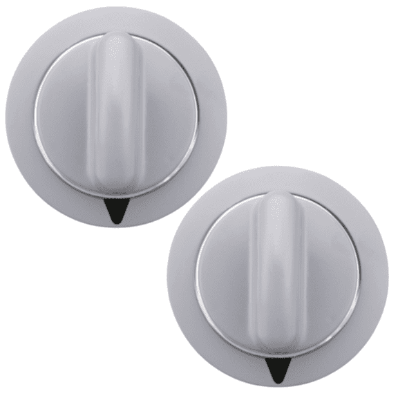 Scaroo WE1M964 Control Knob with Metal Ring (Gray) for GE AP4980845 2-Pack