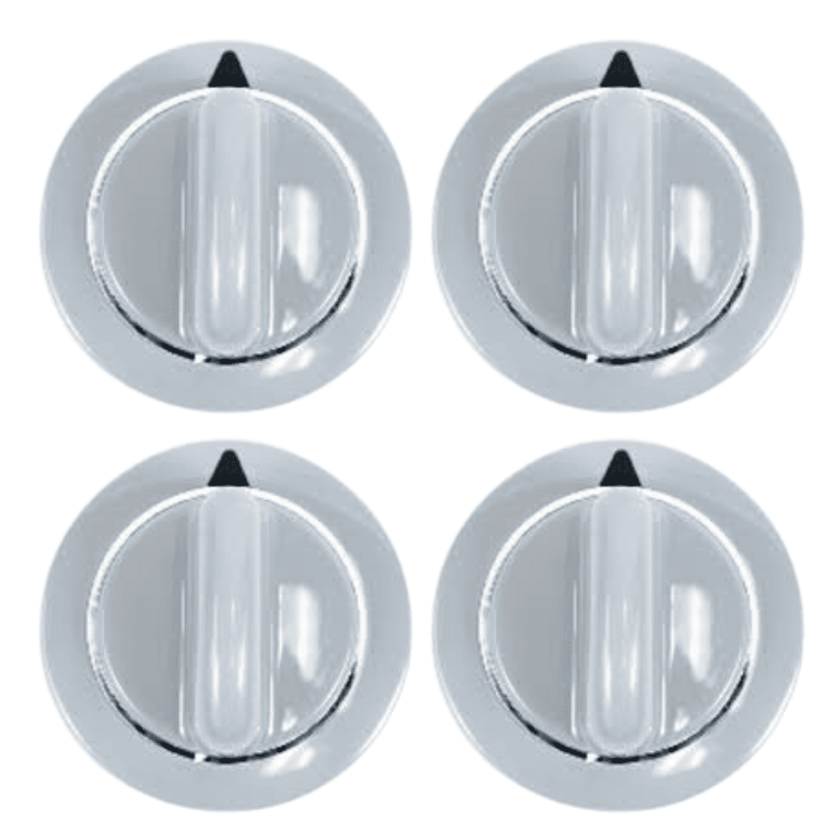 Scaroo WE1M964 Control Knob with Metal Ring (Gray) for GE AP4980845 4-Pack