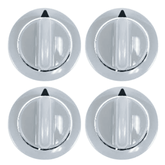 Scaroo WE1M964 Control Knob with Metal Ring (Gray) for GE AP4980845 4-Pack