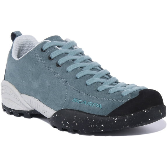 Scarpa Mojito Planet Women's Lace Up Recycled Eco Suede Trail Shoes In Blue Size 5M/6W