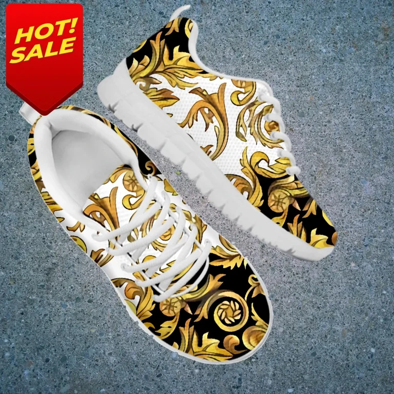 Scarpe Basse Autunnali Barocche Floreali Dorate Infermiera Donna Retro Teschio Di Zucchero Sneakers Femminili Appartament Walmart