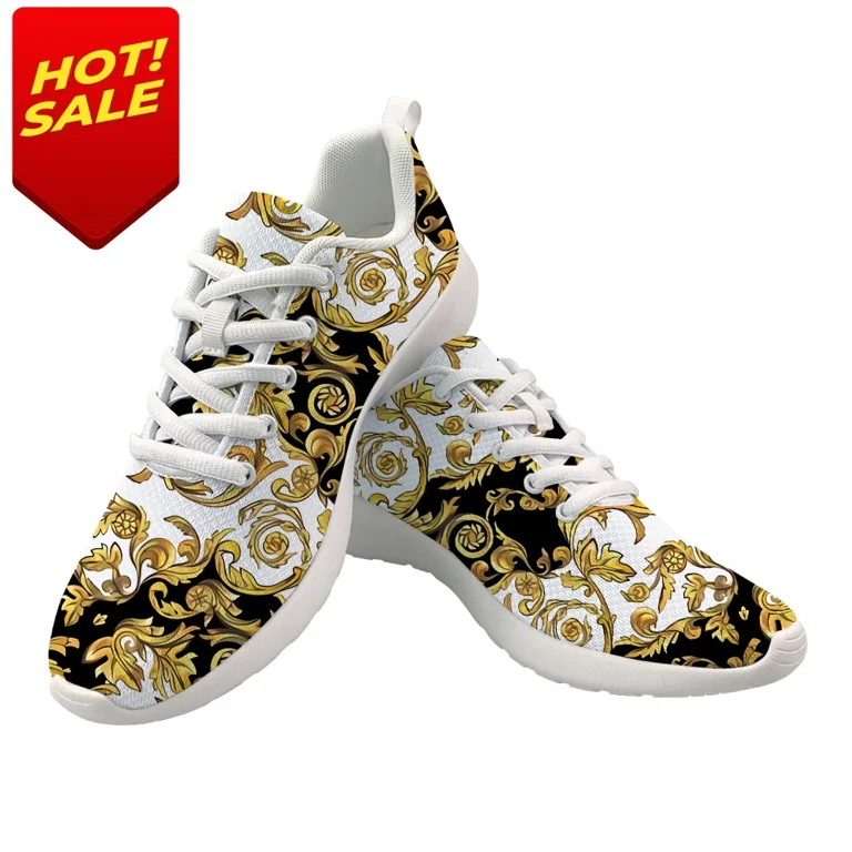 Scarpe Da Uomo Nuove Di Lusso Con Stampa Floreale Europea Dorata Scarpe Da Ginnastica Casual Da Donna Designer Di Marca S Walmart