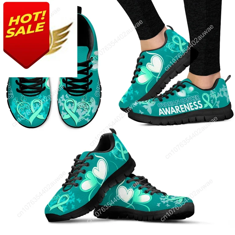 Scarpe da Tennis da donna consapevolezza del cancro al seno Design a nastro rosa Sneakers da corsa resistenti allo sporco Zapato Walmart