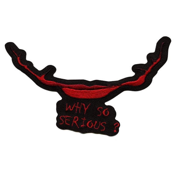 Scarred Creepy Grin Face Mask Embroidered Iron On Patch