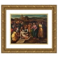 thumbnail image 1 of Scarsellino 18x15 Gold Ornate Wood Frame and Double Matted Museum Art Print Titled - The Raising of Lazarus (17th Century), 1 of 4