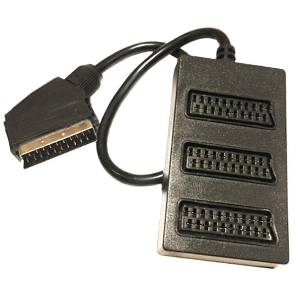 Scart 3 Way Splitter Scart Male to Female Adapter Connector 3WAY Scaet ...