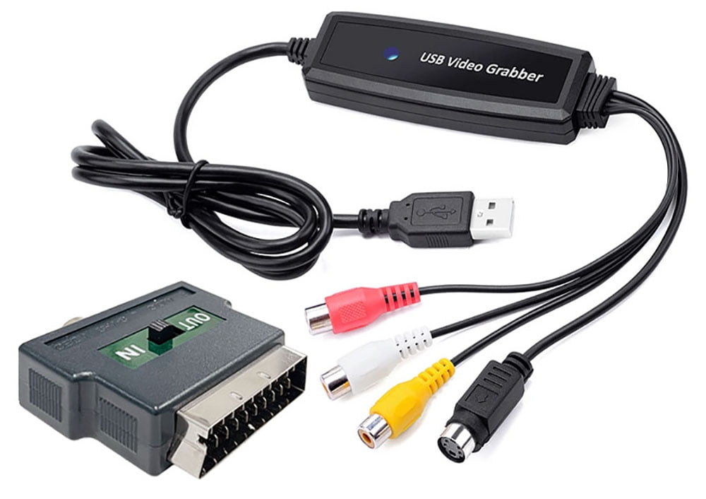 Scart A/V + RCA Video To USB DVR Adapter MPEG Video Recorder - Walmart.com