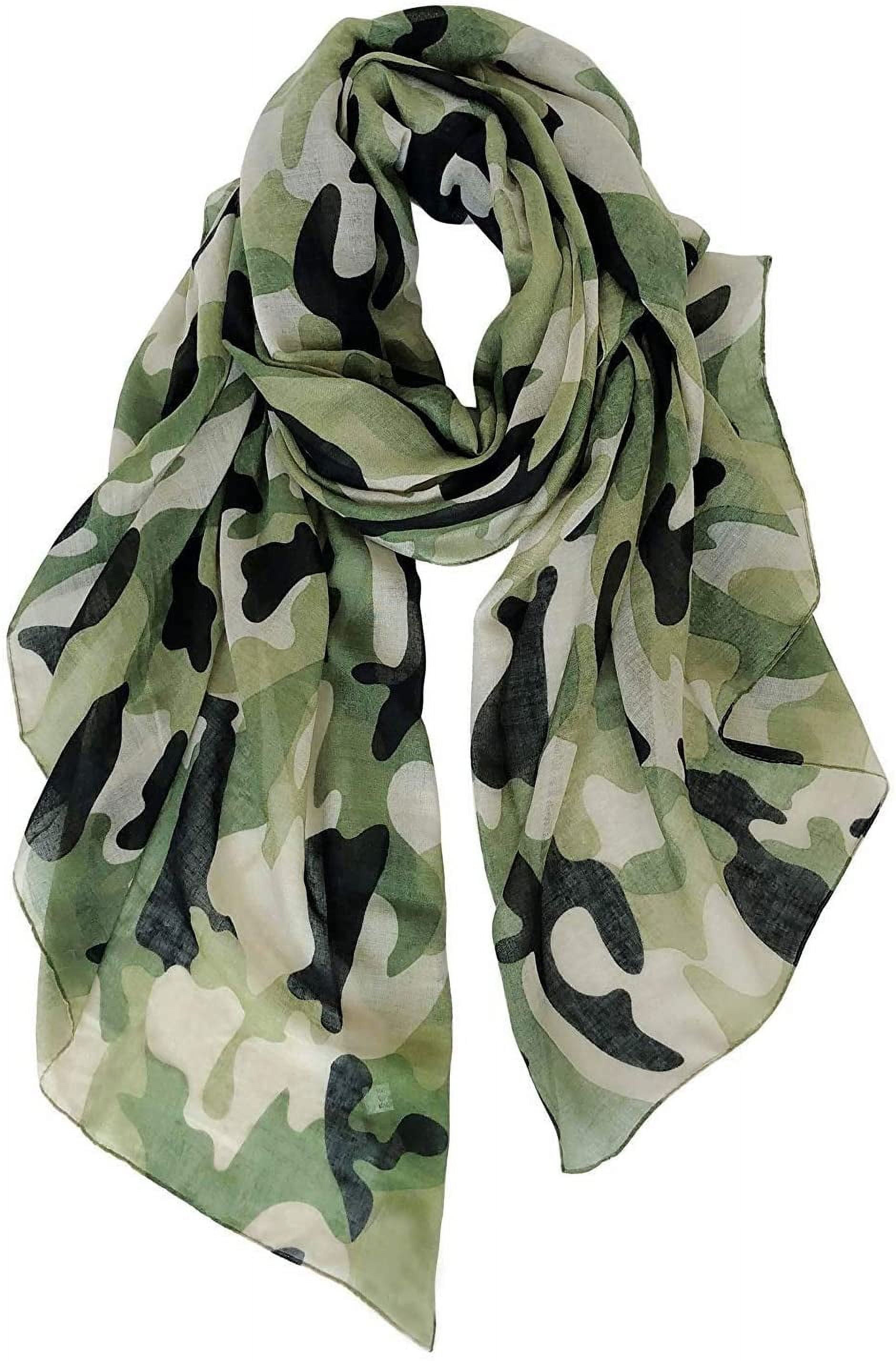 Olive print sale scarf