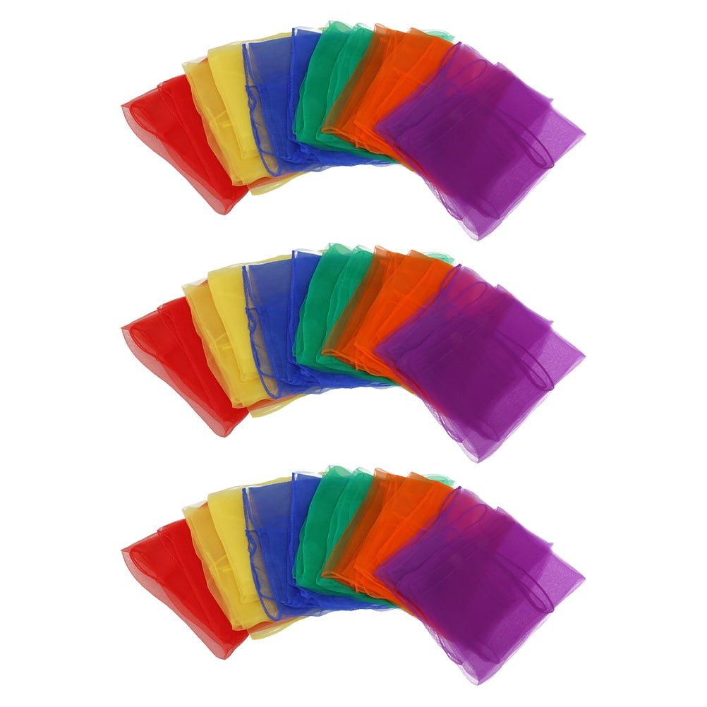 Scarves Scarf Sensory Dance Rainbow Coloured Play Silk Juggling Dancing