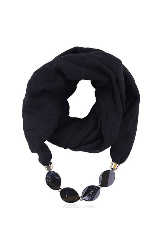 Scarves for Women Cozy Pashmina Wraps Fleece Knitting Mens Scarfs Winter Clothing Womens Scarf Black