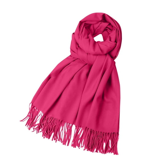 Scarves for Women Lightweight Soft Shawl Wraps Wool Knitting Womens Scarfs Winter Clothing Cashmere Scarf Hot Pink
