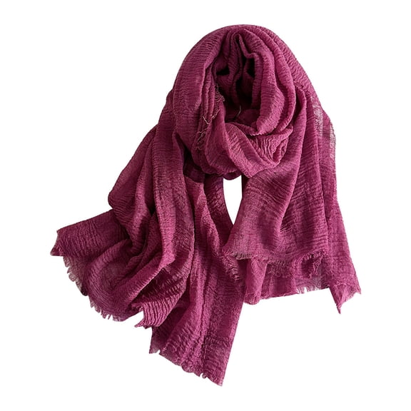 Scarves for Women Winter Clothing Womens Scarf Fitness Neck Warmer Linen Dad Gifts Cozy Men's Scarves Purple