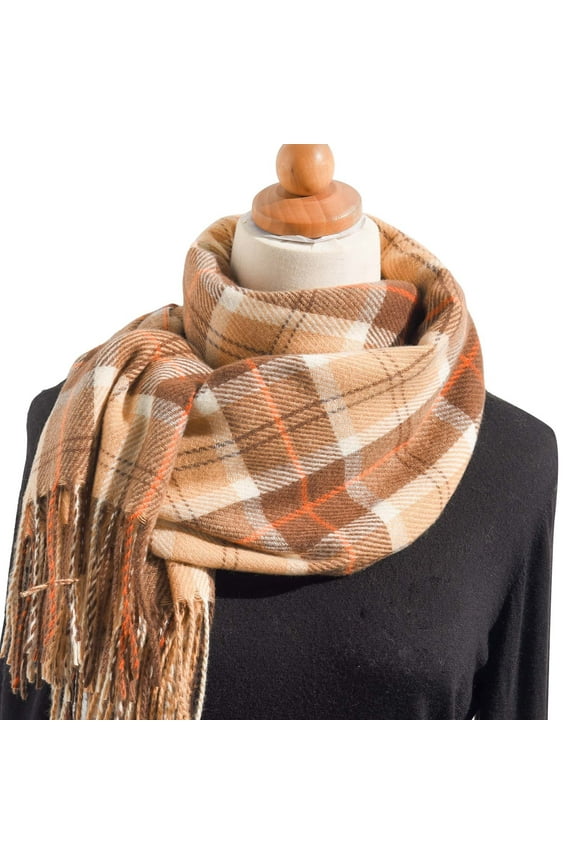 Scarves for Women Winter Warm Shawl Wraps Wool Knit Gift for Mom Womens Scarfs Springs Orange Scarf