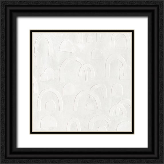 Scarvey, Emma 12x12 Black Ornate Wood Framed with Double Matting Museum Art Print Titled - Hopscotch I