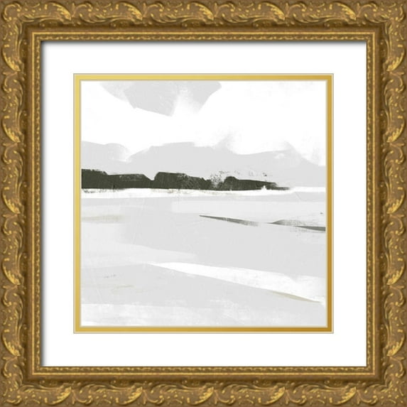 Scarvey, Emma 12x12 Gold Ornate Wood Framed with Double Matting Museum Art Print Titled - Coastal Haze II