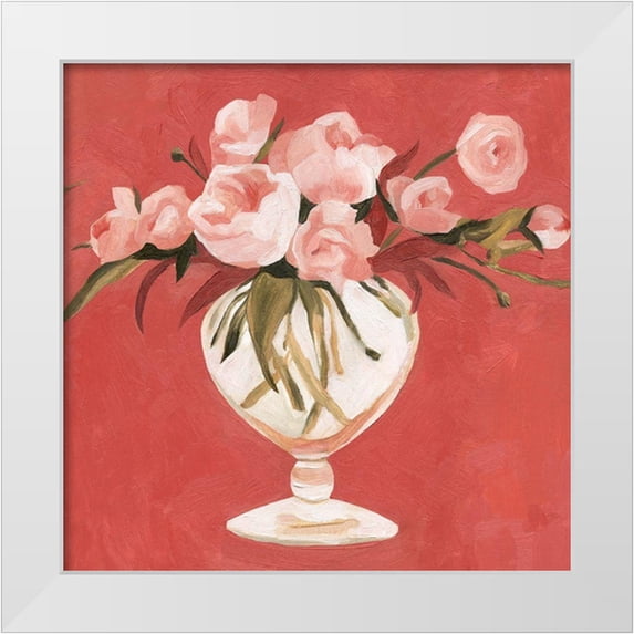 Scarvey, Emma 12x12 White Modern Wood Framed Museum Art Print Titled - Bright Blooms II