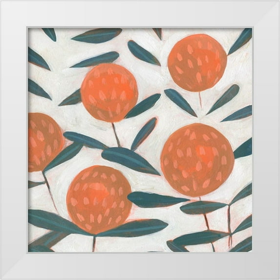 Scarvey, Emma 12x12 White Modern Wood Framed Museum Art Print Titled - Red Clover II