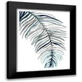 thumbnail image 1 of Scarvey, Emma 12x14 Black Modern Framed Museum Art Print Titled - Blue Feathered Palm II, 1 of 5