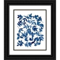 thumbnail image 1 of Scarvey, Emma 12x14 Black Ornate Wood Framed with Double Matting Museum Art Print Titled - Indigo Fallen Leaves I, 1 of 4