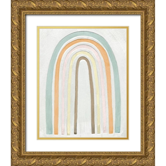 Scarvey, Emma 12x14 Gold Ornate Wood Framed with Double Matting Museum Art Print Titled - Arco Colori II