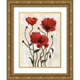 thumbnail image 1 of Scarvey, Emma 12x14 Gold Ornate Wood Framed with Double Matting Museum Art Print Titled - Poppy Bouquet I, 1 of 4