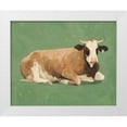 thumbnail image 1 of Scarvey, Emma 14x12 White Modern Wood Framed Museum Art Print Titled - How Now Brown Cow II, 1 of 4