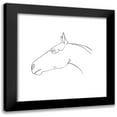 thumbnail image 1 of Scarvey, Emma 15x15 Black Modern Framed Museum Art Print Titled - Equine Pencil Contour I, 1 of 5